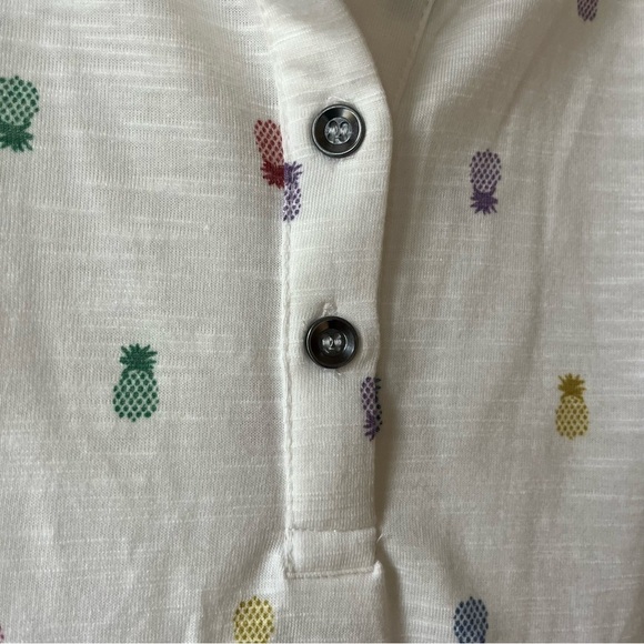 Ricki’s basics sleeveless pineapple print Henley tank top size small summer - Picture 7 of 11